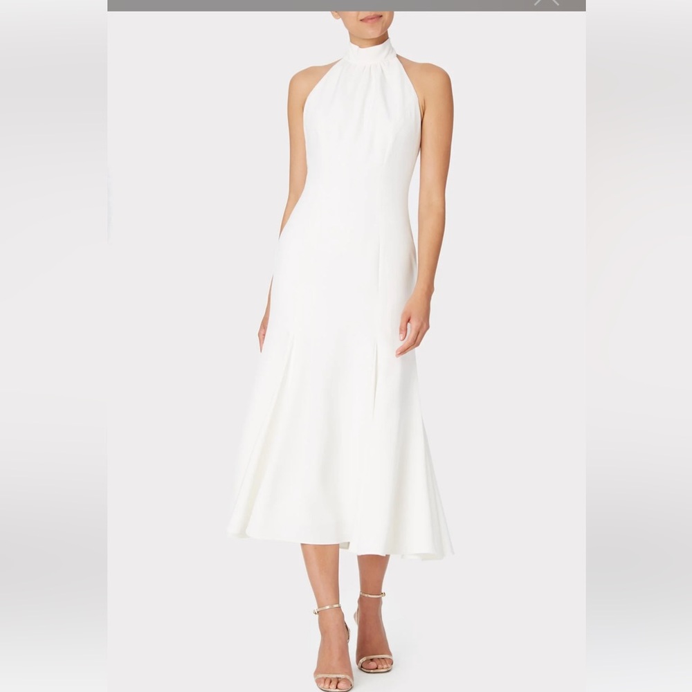 Milly Penelope High Neck Cady Dress color: Ecru/white size 4